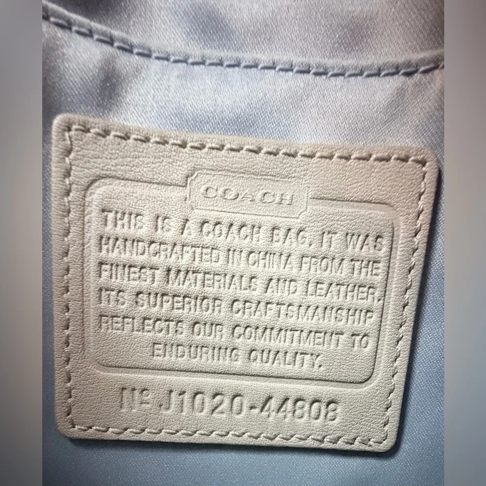 Coach 44606 Taupe Leather Crossbody Purse